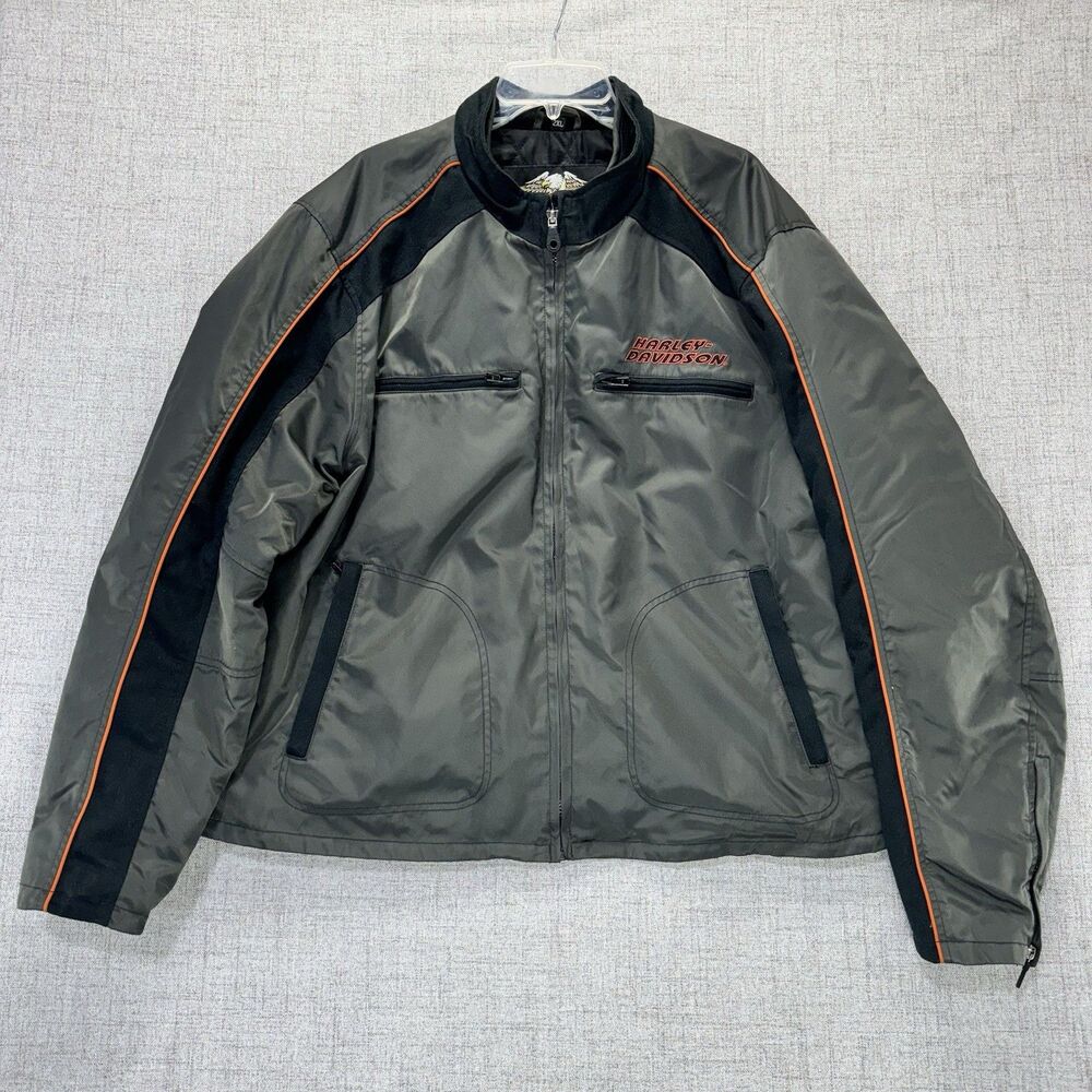 Harley Davidson Jacket Men's XXL Racing Motorcycle Biker Quilt Lined